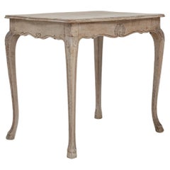 Antique 19th Century French Bleached Oak Side Table