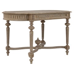 19th Century French Bleached Oak Side Table