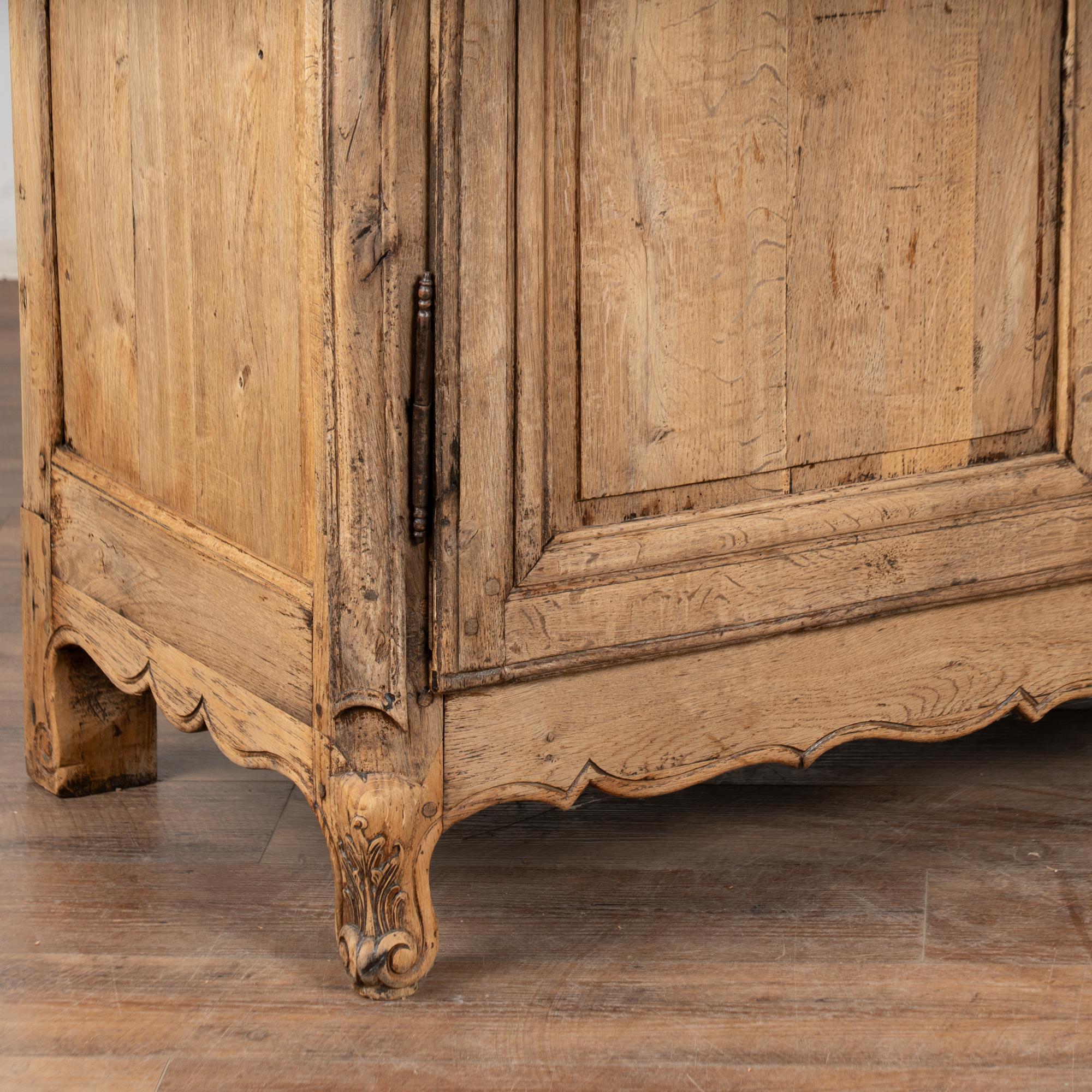 19th Century French Bleached Oak Sideboard Buffet For Sale 11
