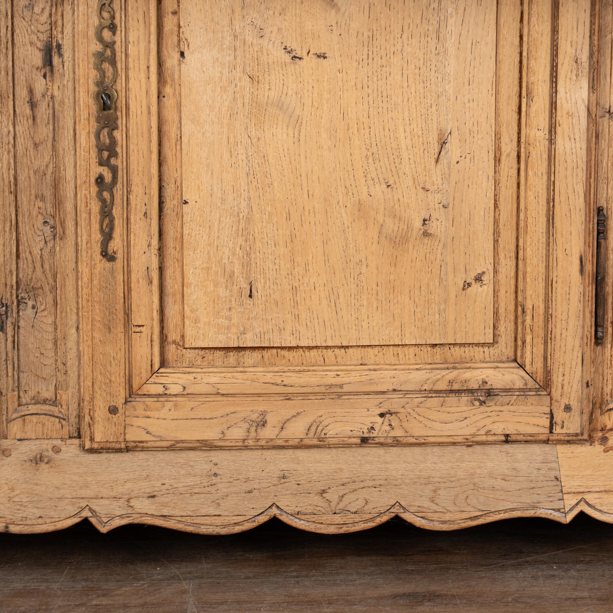 19th Century French Bleached Oak Sideboard Buffet For Sale 12