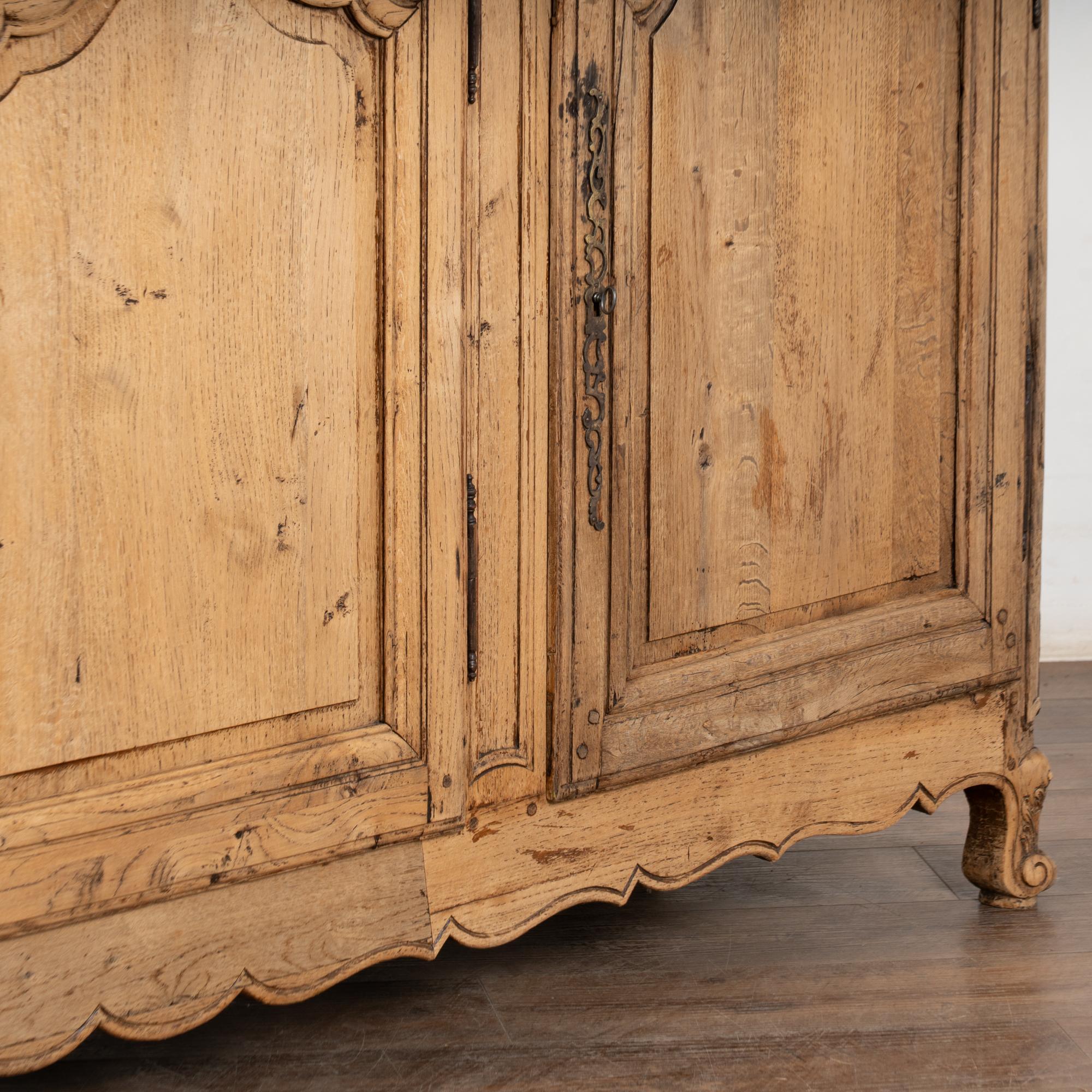 19th Century French Bleached Oak Sideboard Buffet For Sale 13