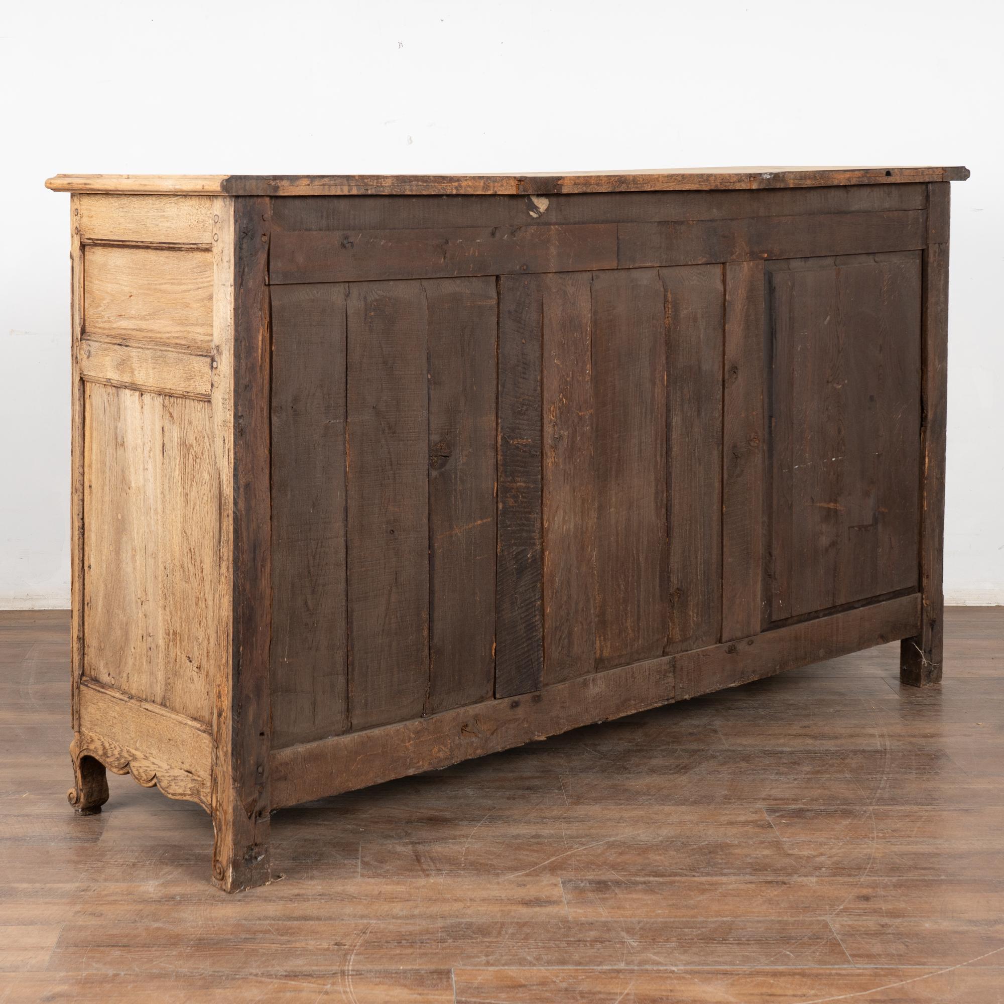 19th Century French Bleached Oak Sideboard Buffet For Sale 15