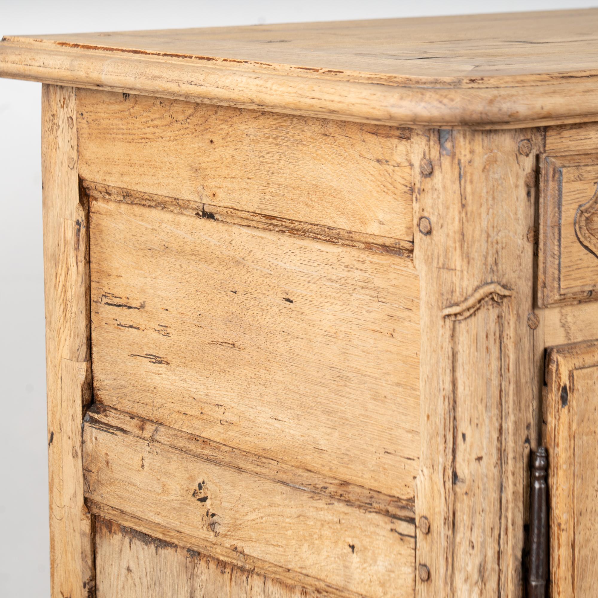 19th Century French Bleached Oak Sideboard Buffet For Sale 5