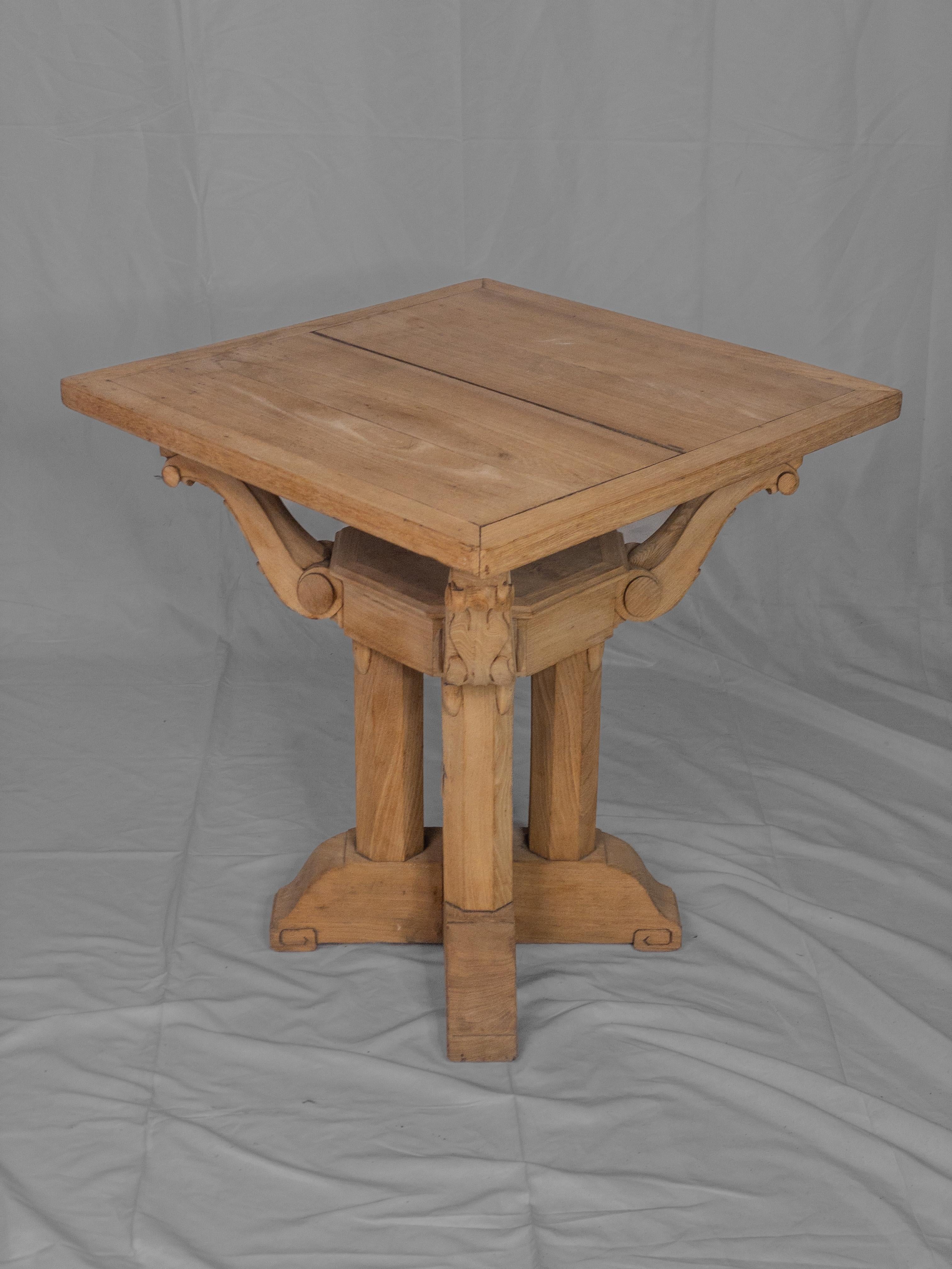19th Century French Bleached Oak Table For Sale 2