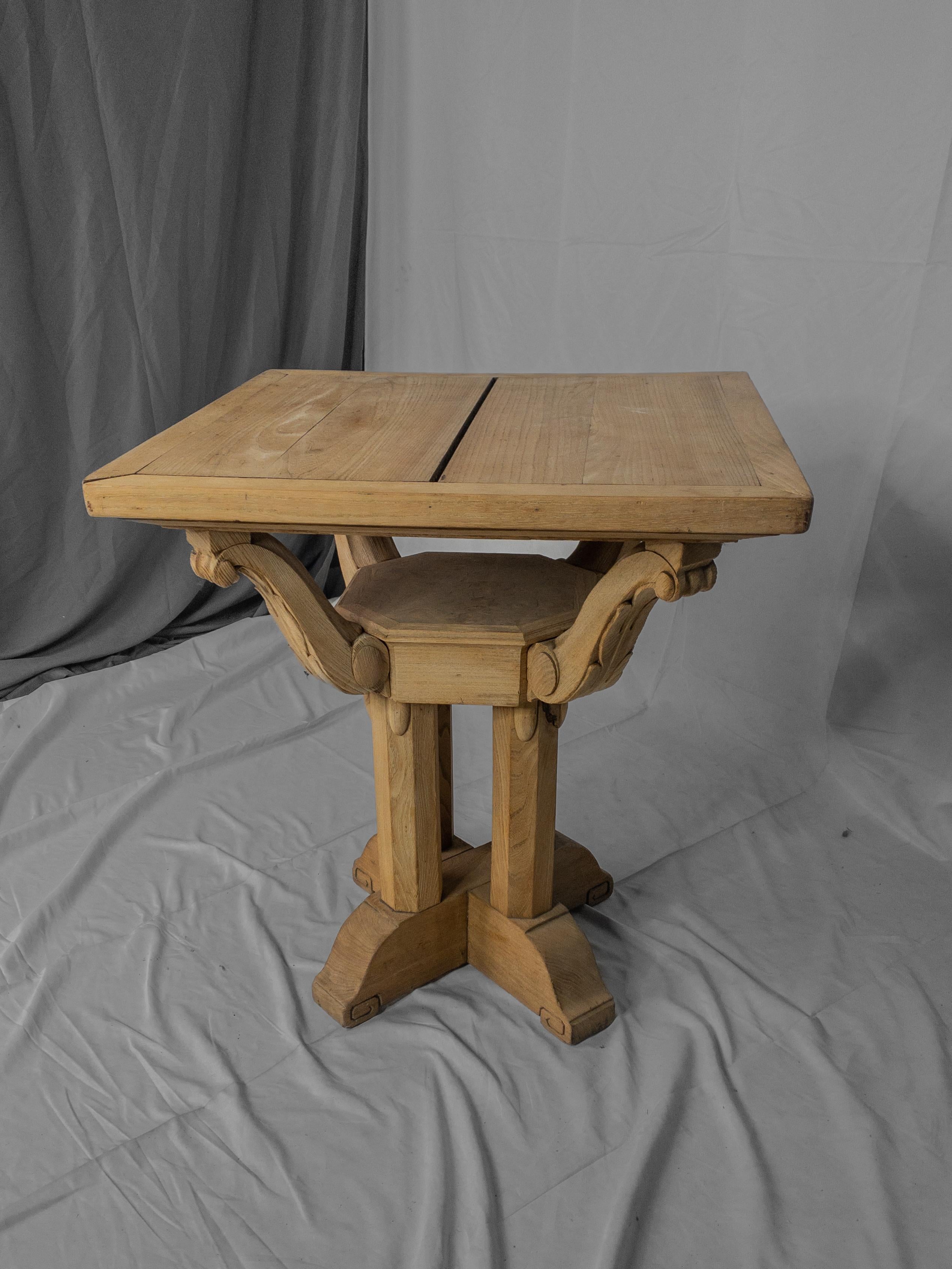 19th Century French Bleached Oak Table For Sale 3
