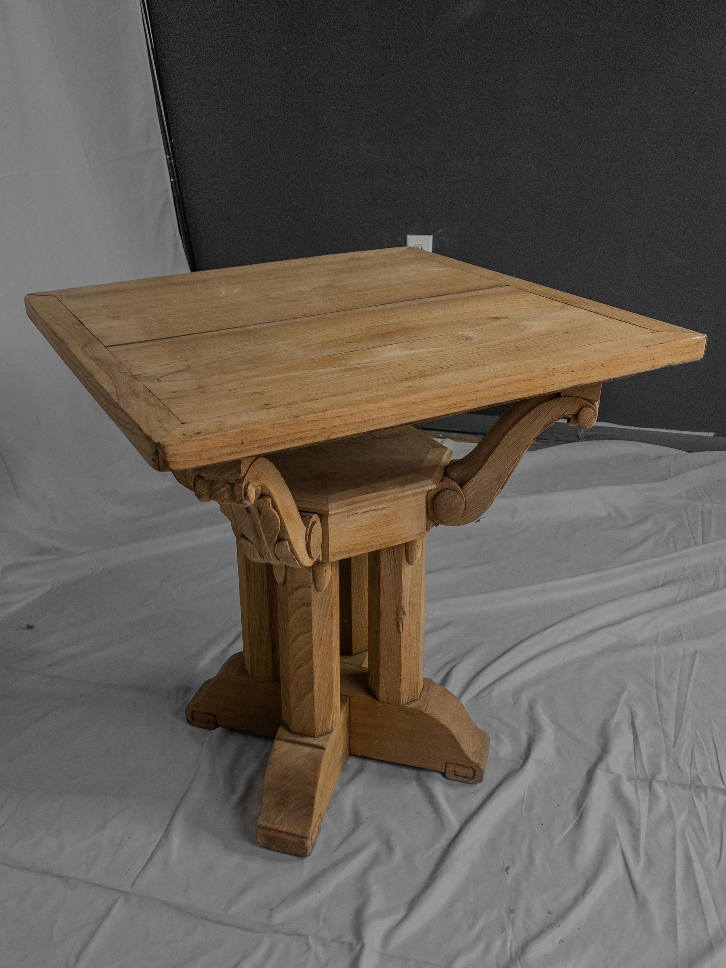 19th Century French Bleached Oak Table For Sale 4