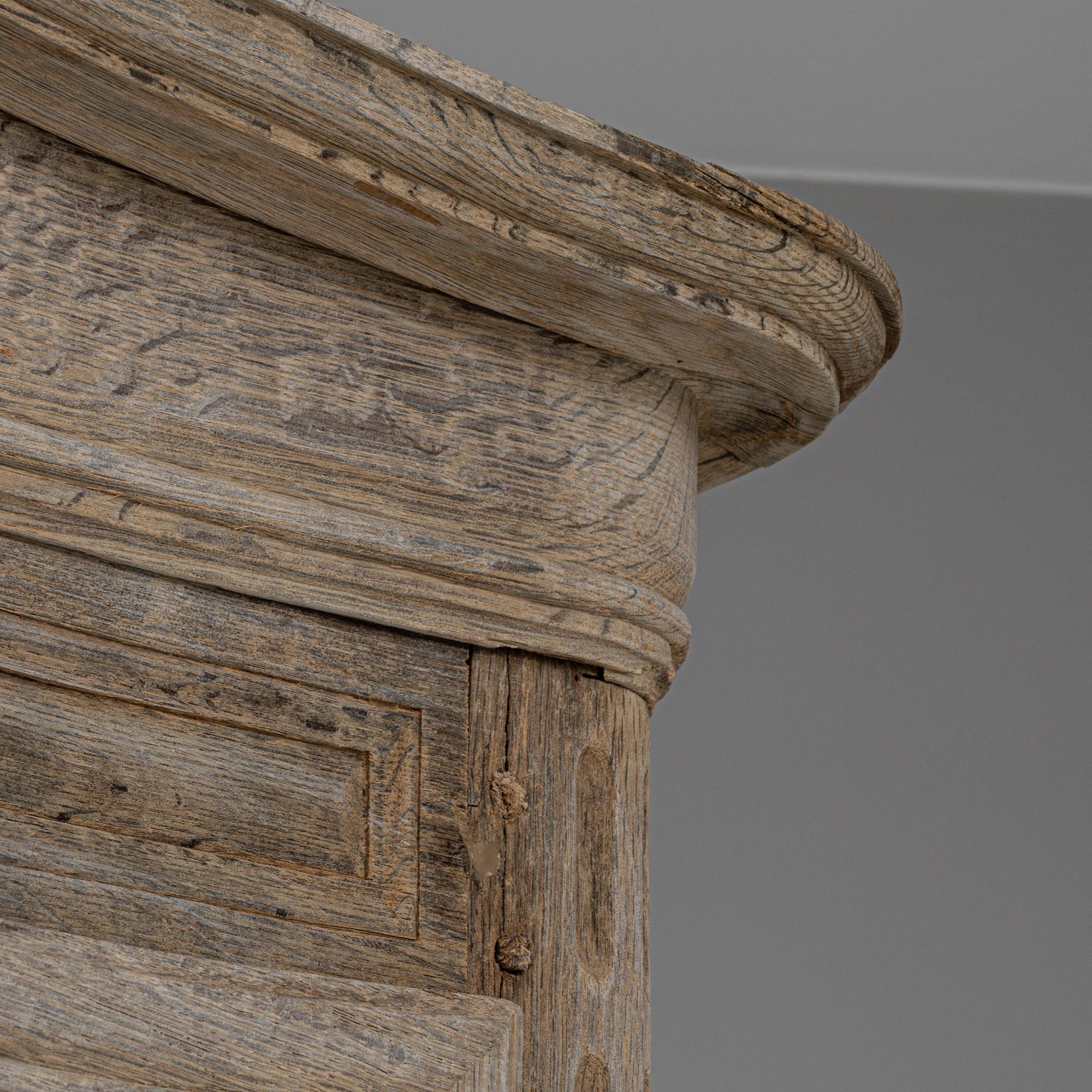 19th Century French Bleached Oak Vitrine 7