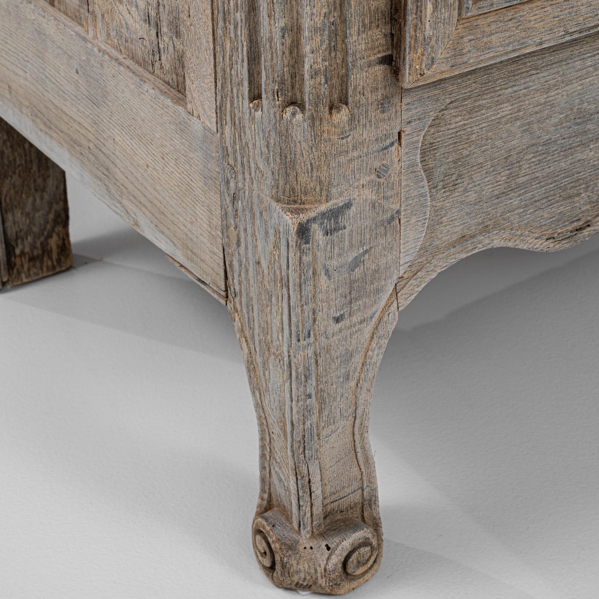 19th Century French Bleached Oak Vitrine 9