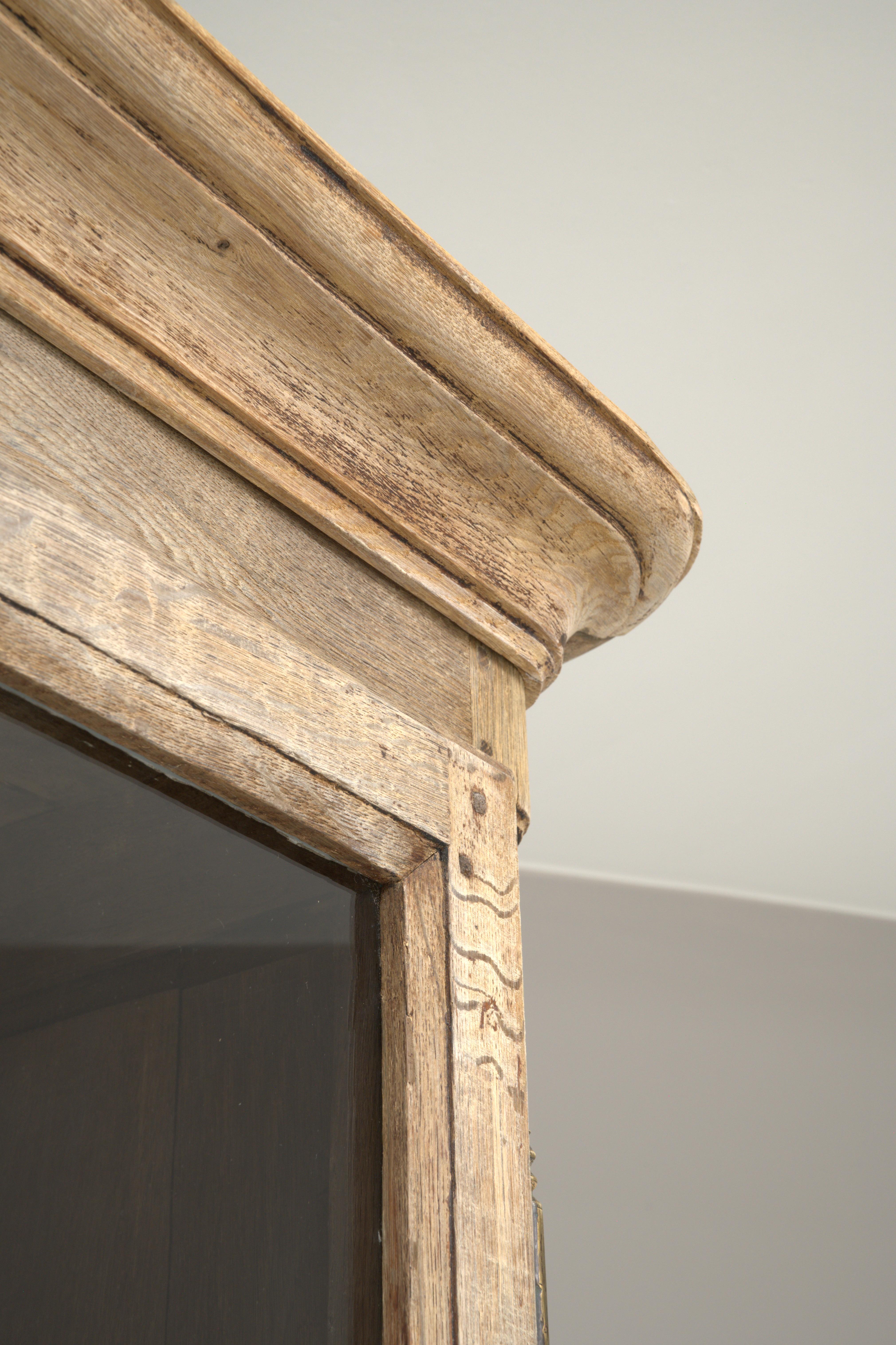 19th Century French Bleached Oak Vitrine 11