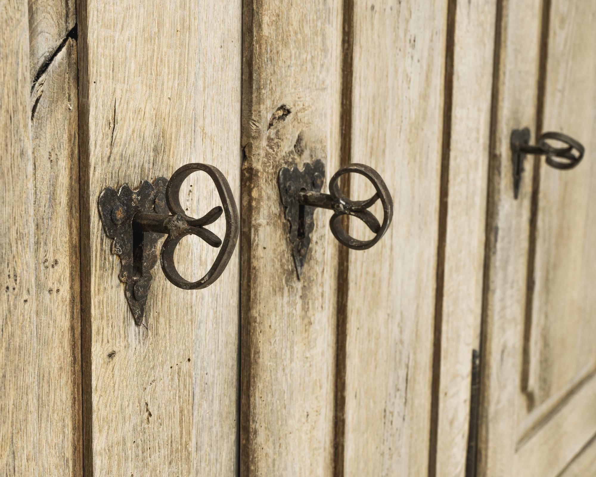 19th Century French Bleached Oak Vitrine 3