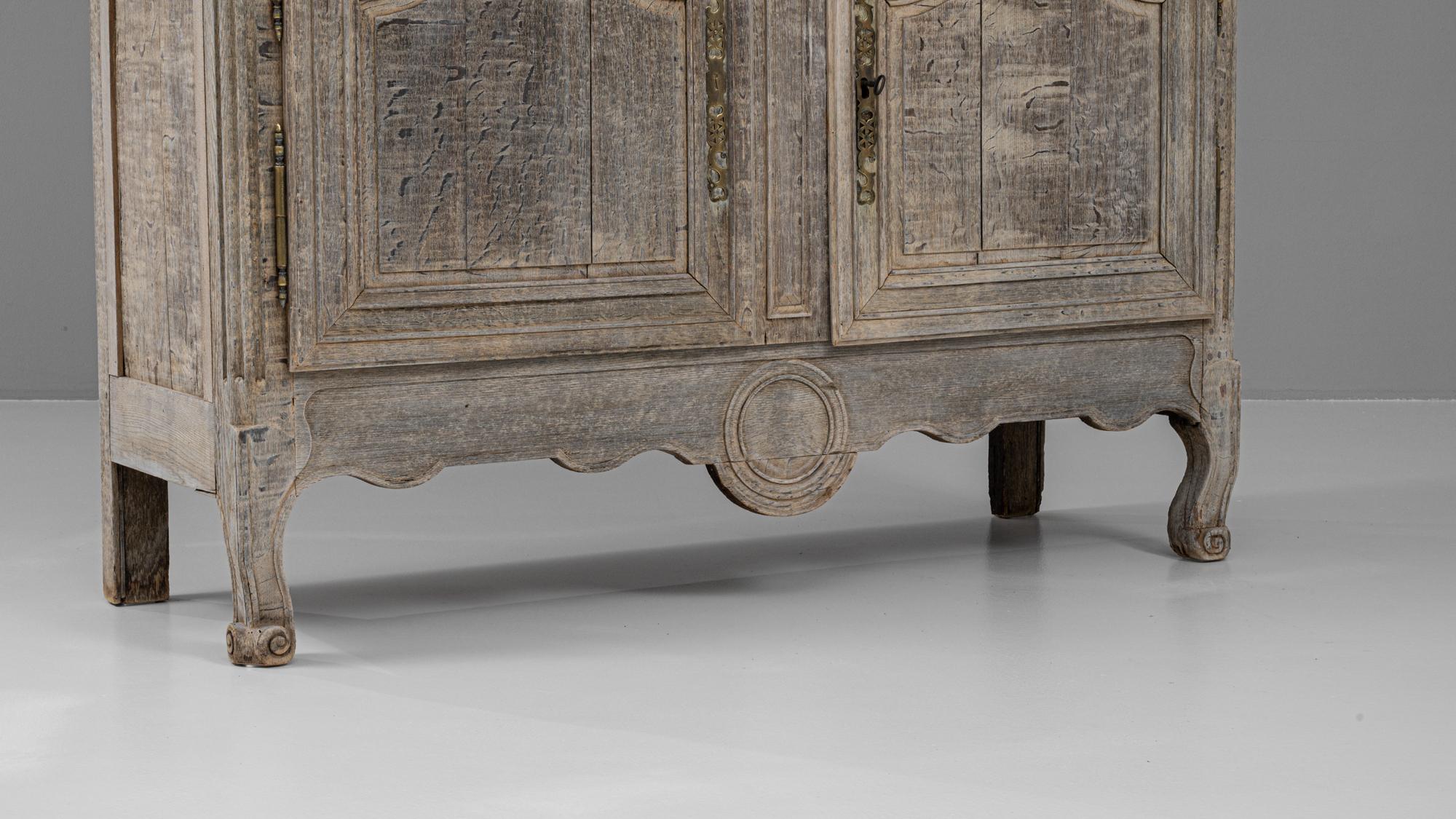 19th Century French Bleached Oak Vitrine 5