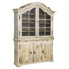 19th Century French Bleached Oak Vitrine