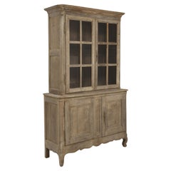 19th Century French Bleached Oak Vitrine