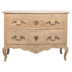19th Century French Bleached Two Drawer Commode