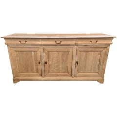 19th Century French Bleached Walnut Buffet
