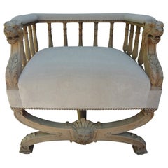 19th Century French Bleached Walnut Chair