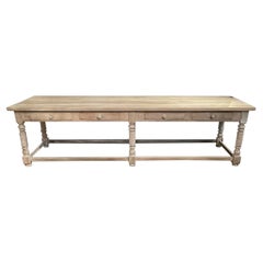 19th Century French Bleached Walnut Drapers Table