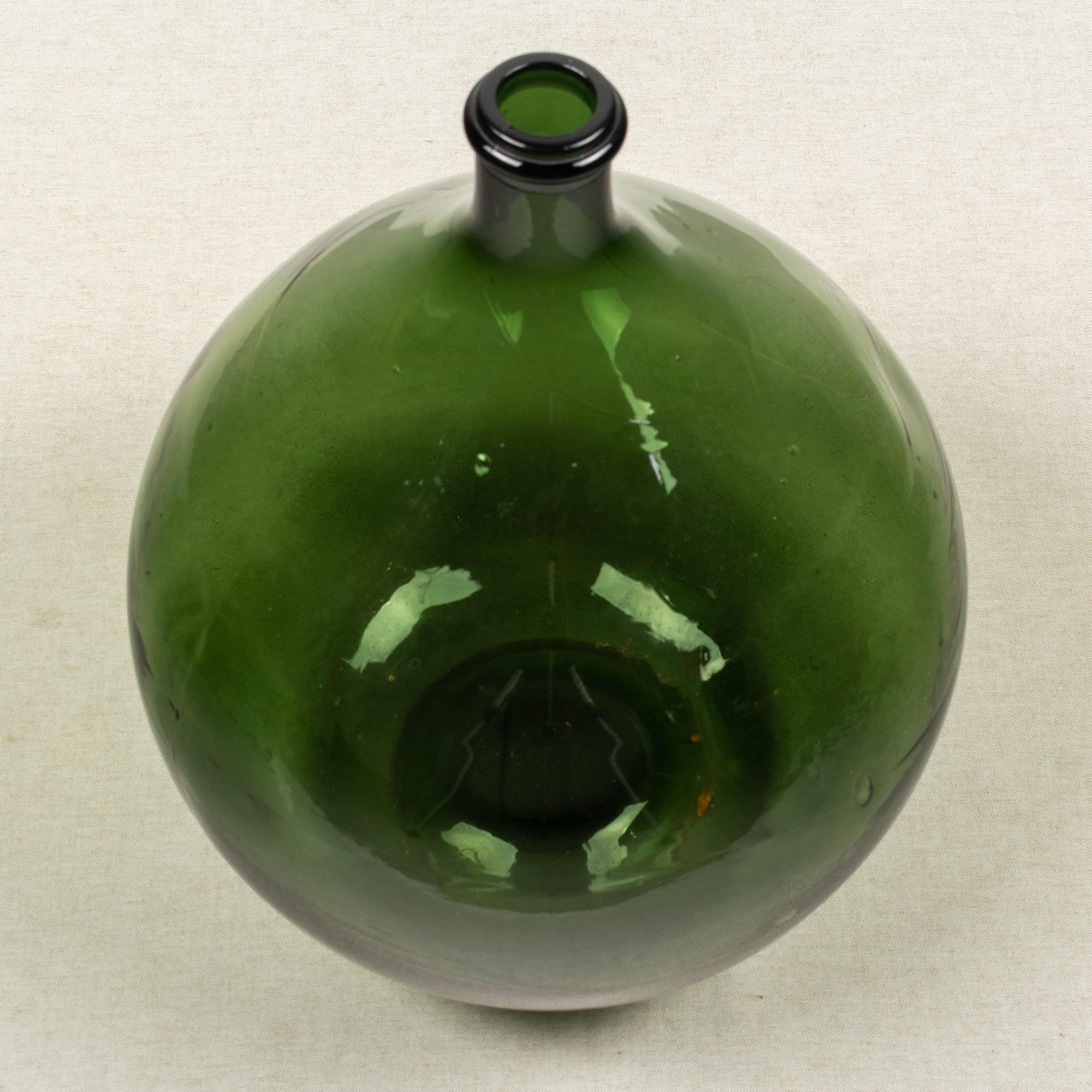 19th Century French Blown Glass Demijohn Bottle 6