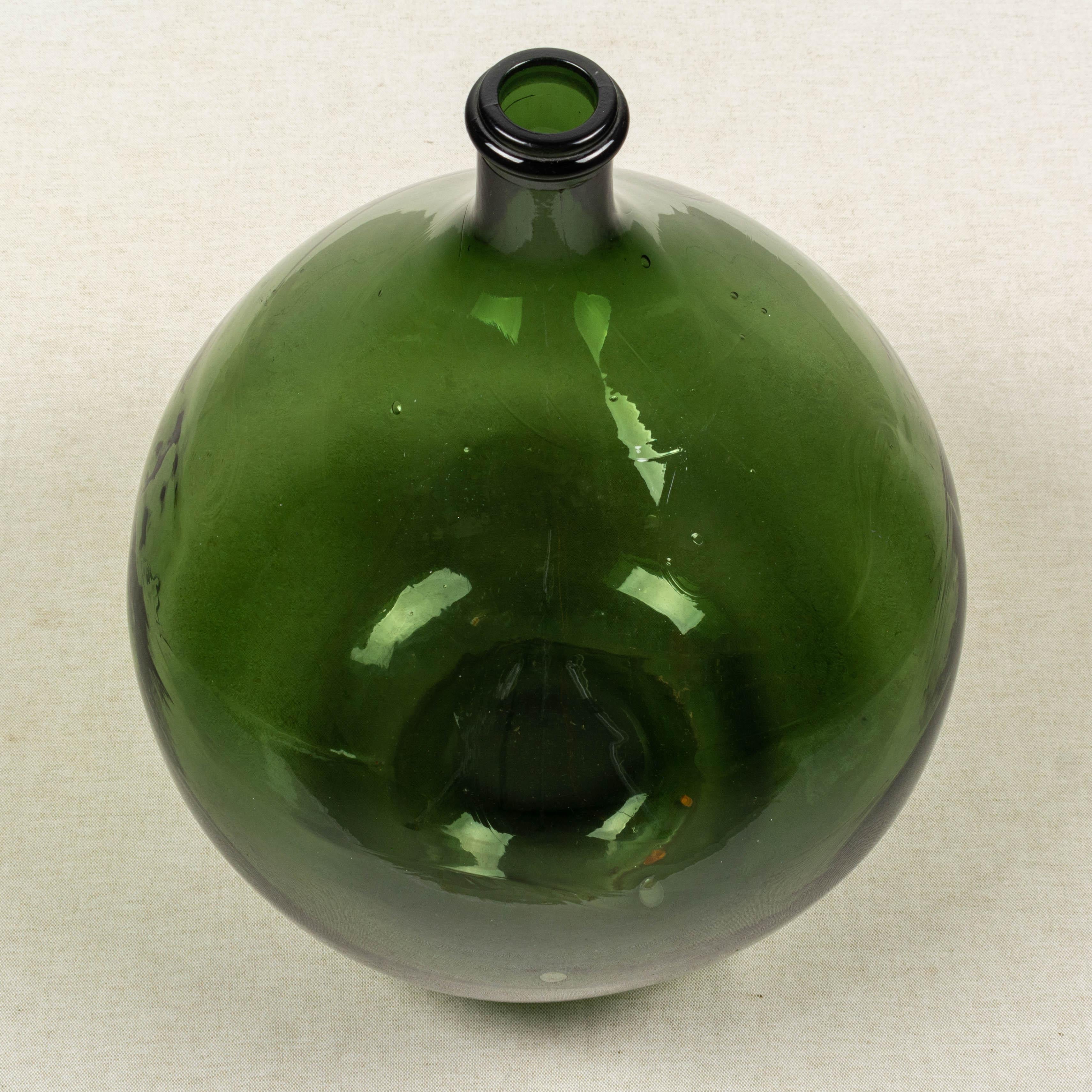 19th Century French Blown Glass Demijohn Bottle 7