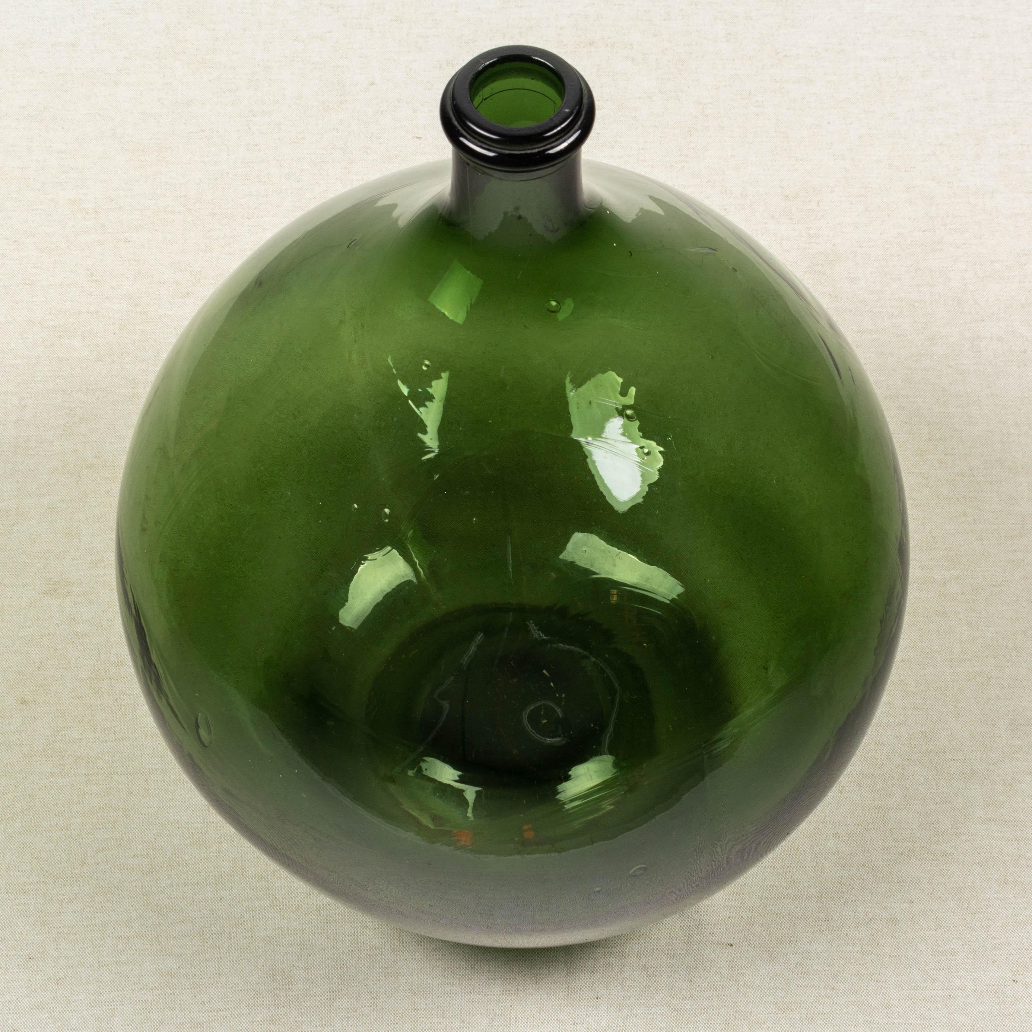 19th Century French Blown Glass Demijohn Bottle 8