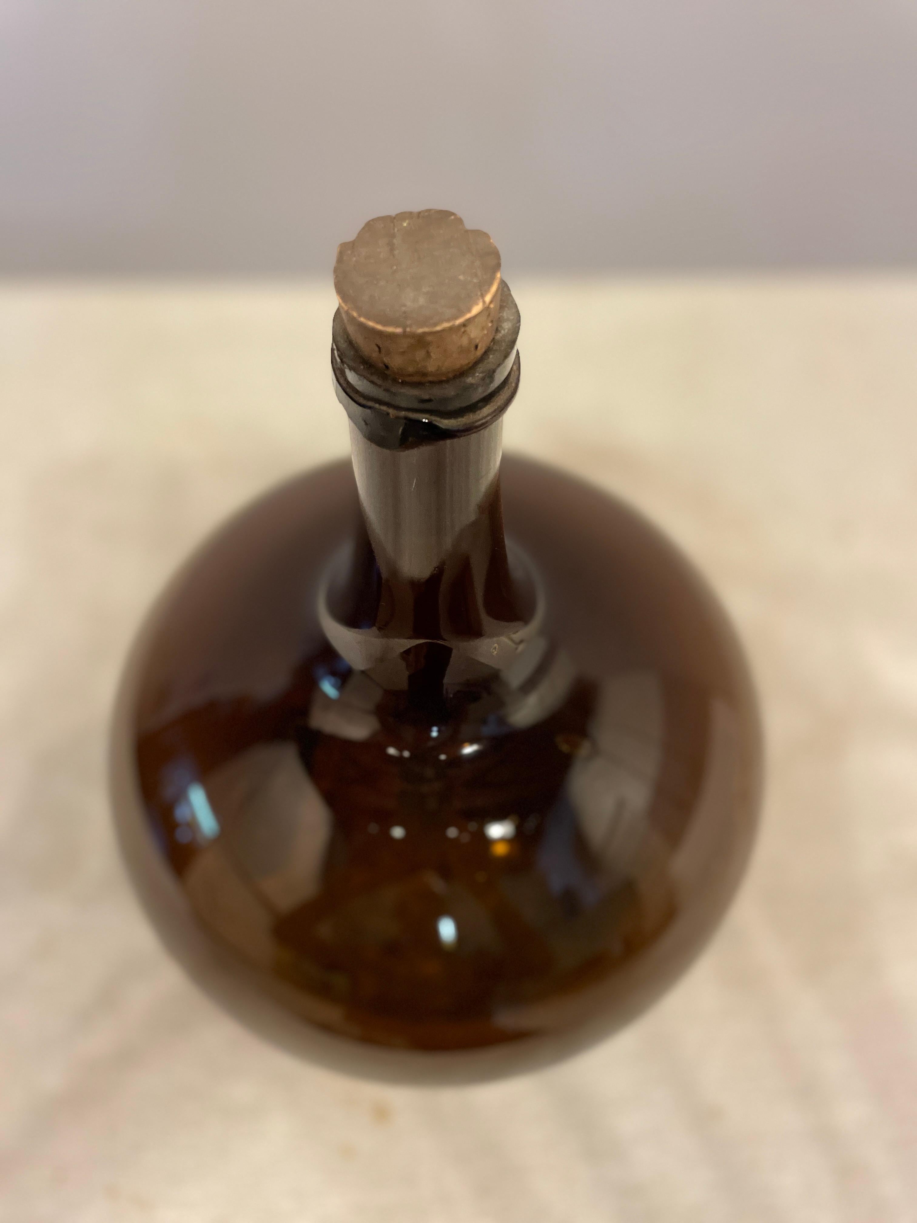 19th Century French Blown Glass Demijohn Bottle at 1stDibs