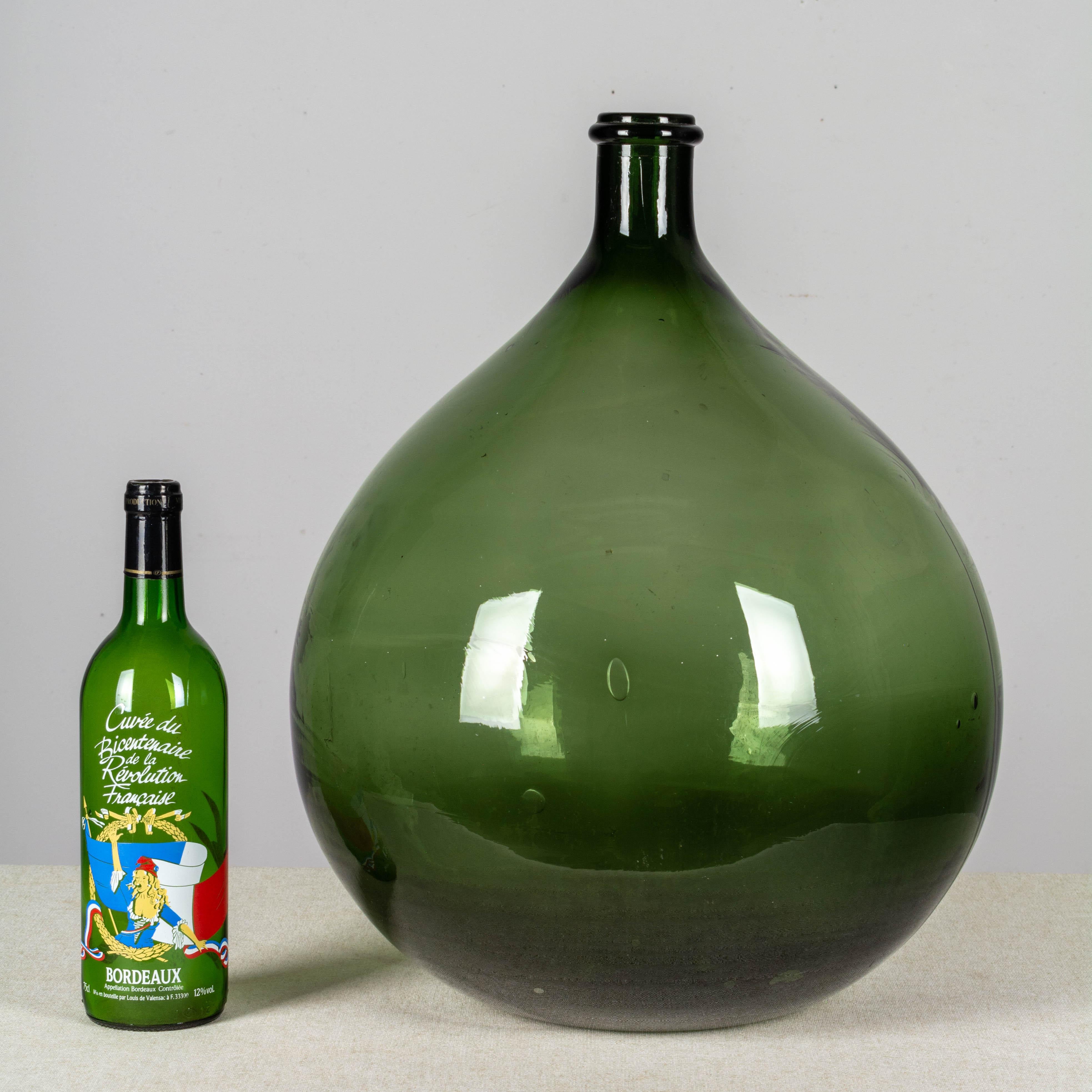 19th Century French Blown Glass Demijohn Bottle 2