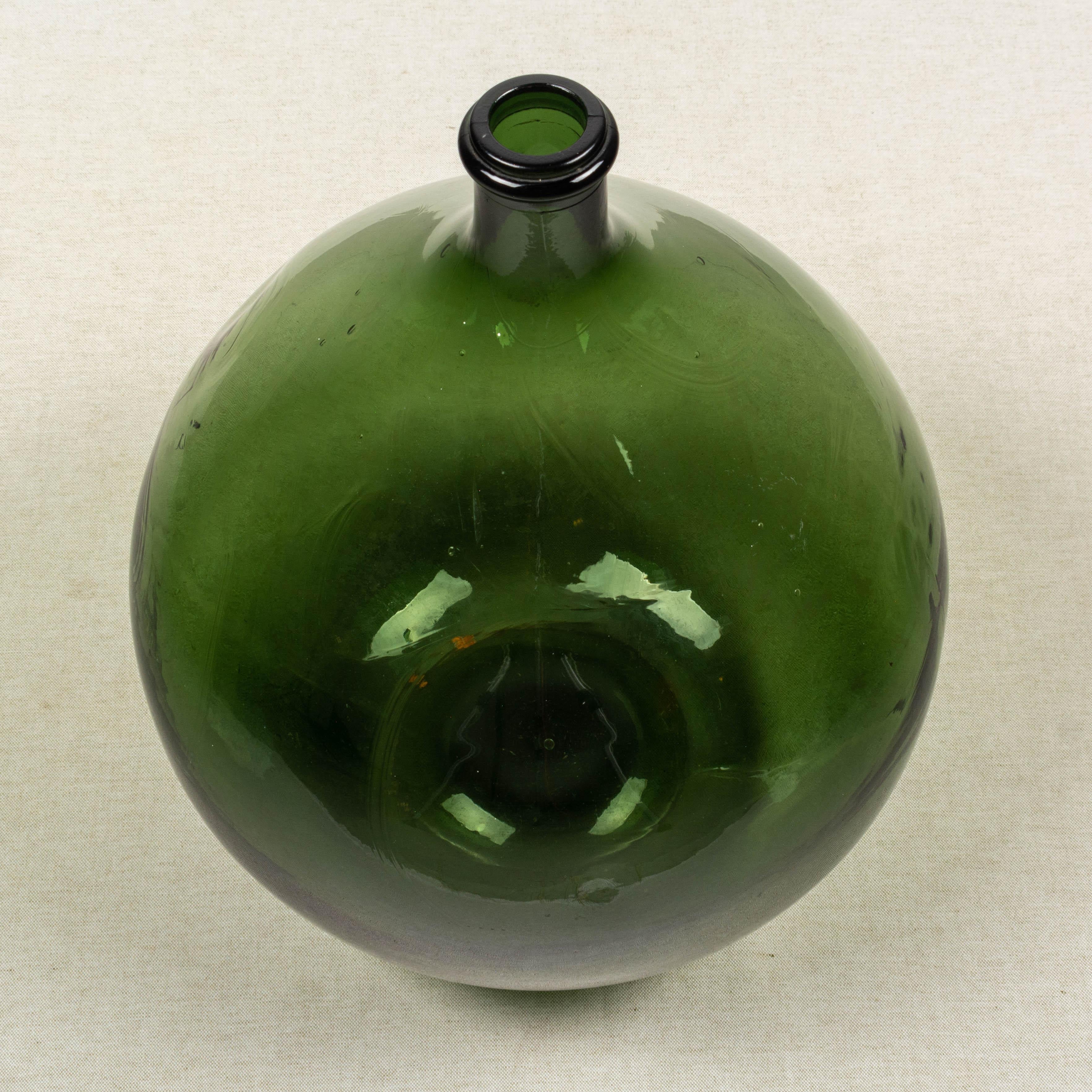 19th Century French Blown Glass Demijohn Bottle 5