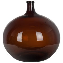 bouteille Demijohn en verre soufflé français du 19ème siècle
