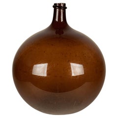 19th Century French Blown Glass Demijohn Bottle