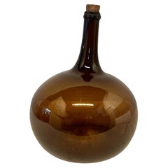 19th Century French Blown Glass Demijohn Bottle