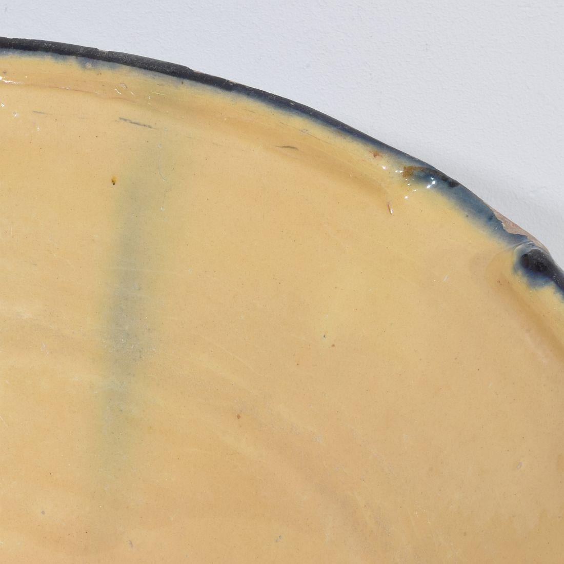 Ciotola da latte o Tian in terracotta smaltata blu francese del XIX secolo in vendita 7