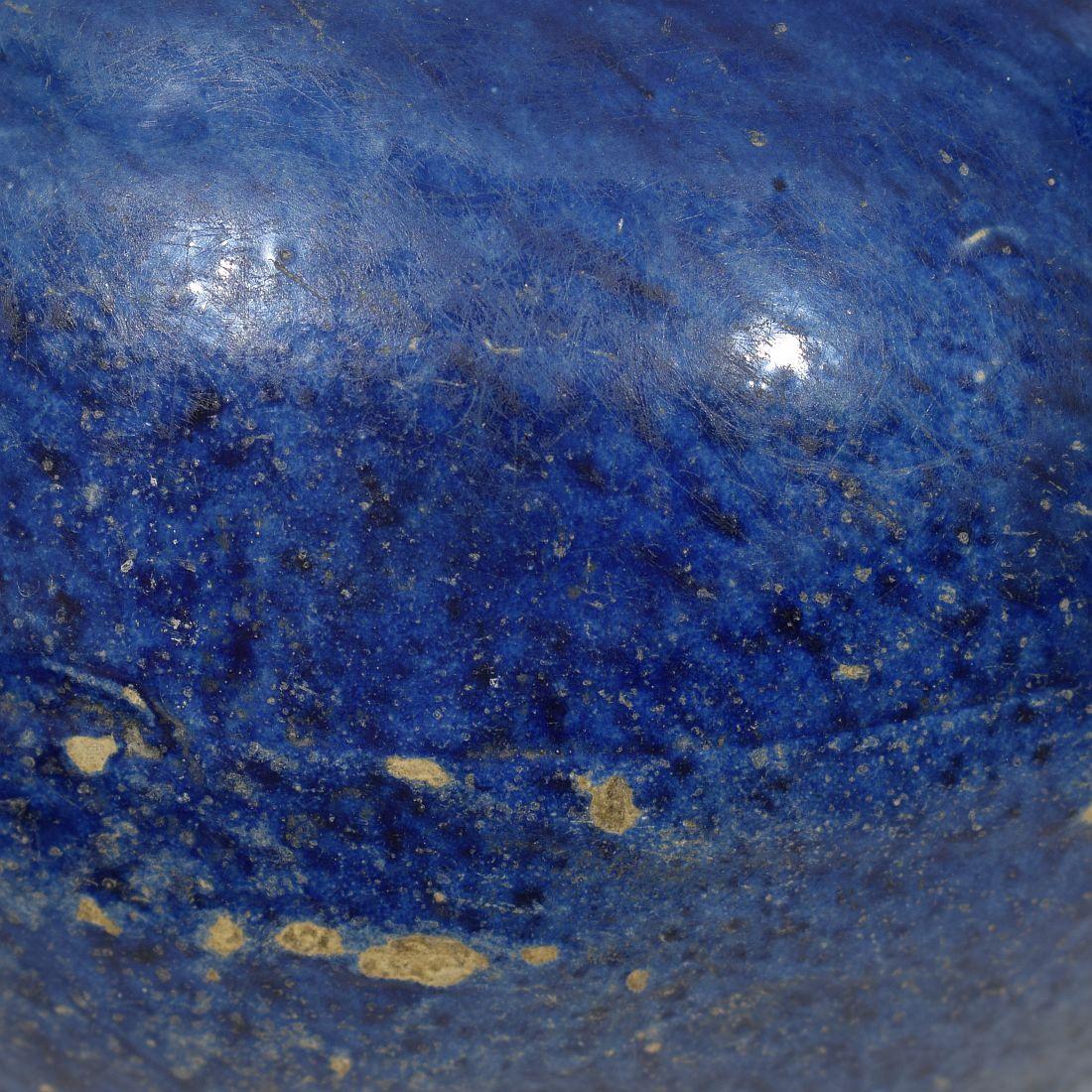 19th Century French Blue Glazed Terracotta Jug or Water Cruche 9