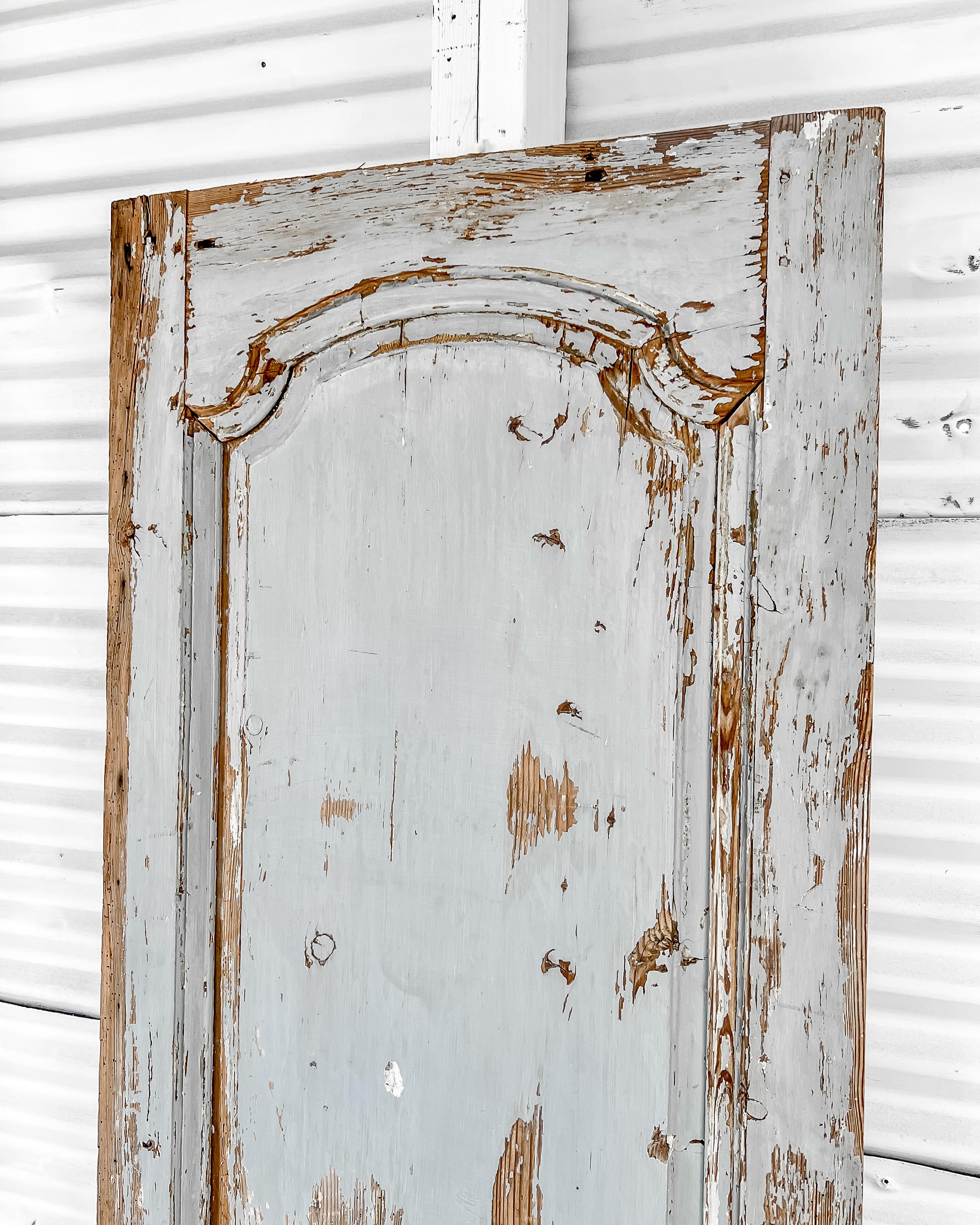 19th Century French Blue Provincial Boiserie Panel In Good Condition For Sale In Mckinney, TX