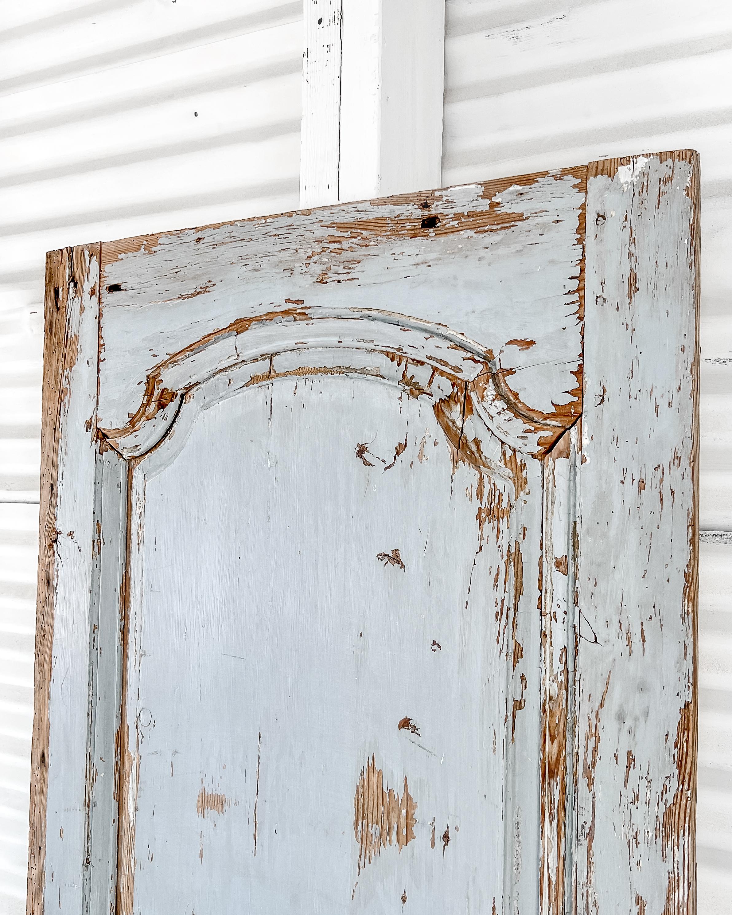 Wood 19th Century French Blue Provincial Boiserie Panel For Sale