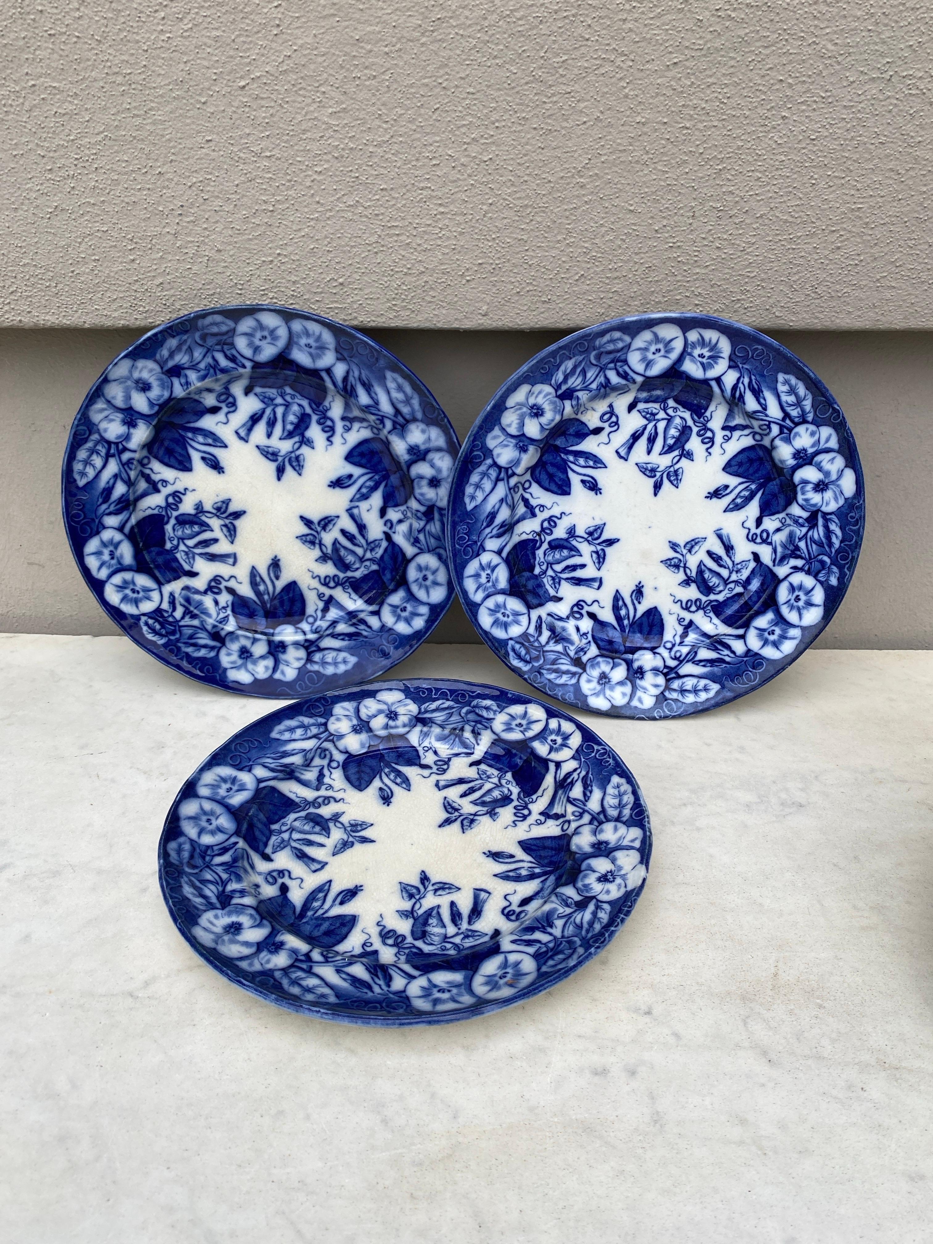 Late 19th Century 19th Century French Blue & White Pagoda Plate Creil et Montereau