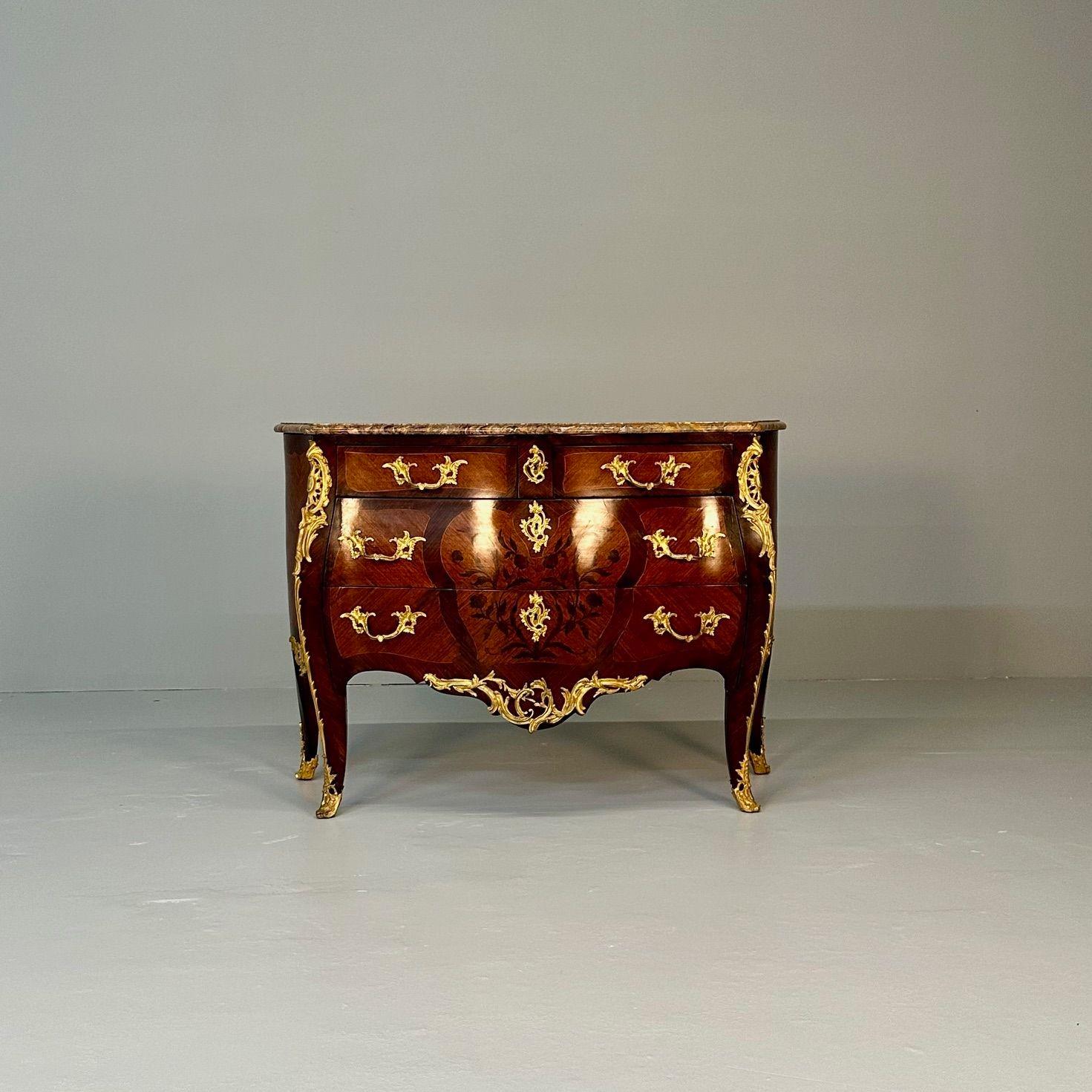 Late 19th Century François Linke Style, Louis XV, Commode, Mahoagany, Marble, France, 1890s For Sale