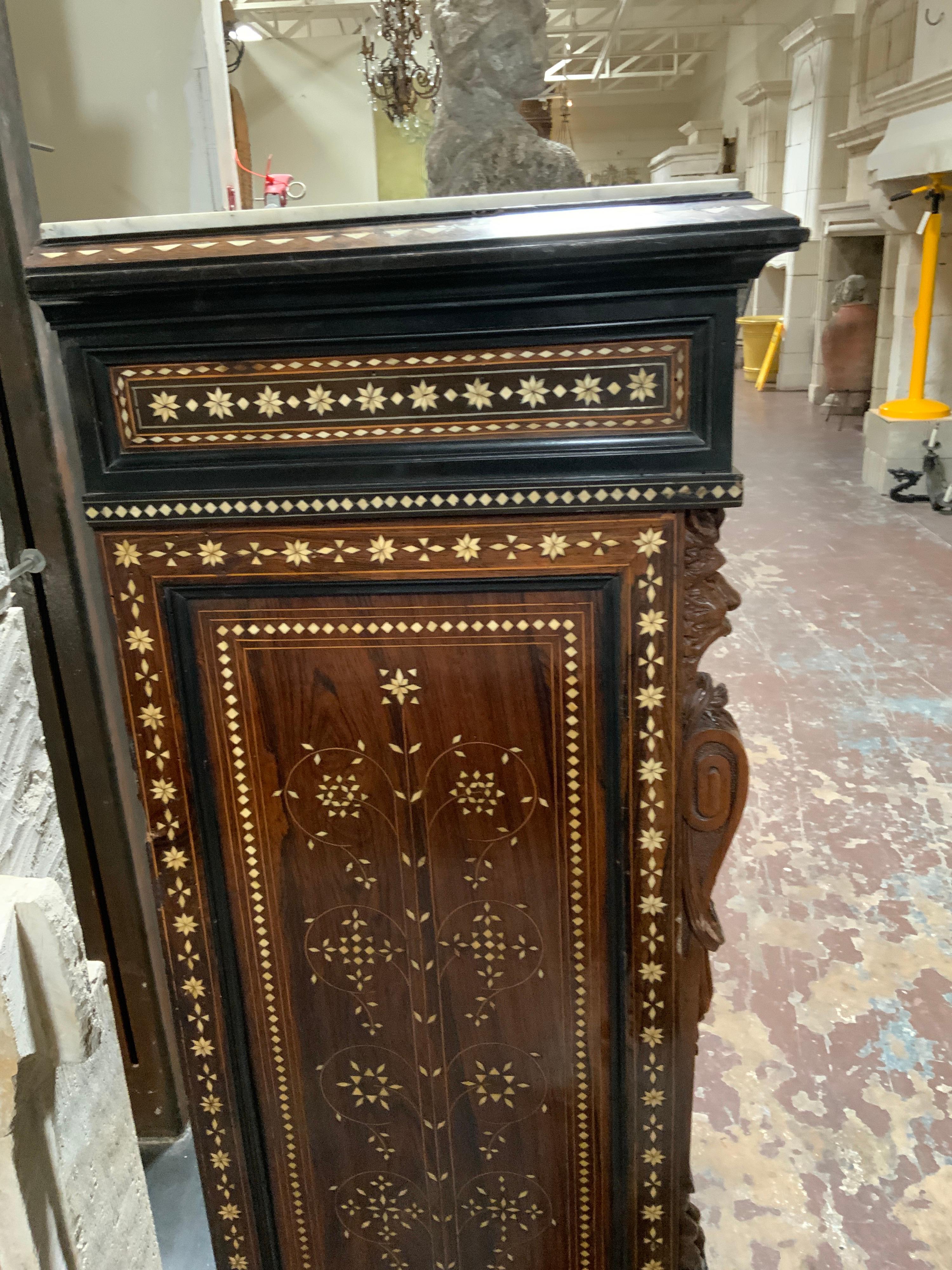 19th Century French Bone Inlay Cabinet In Good Condition In Dallas, TX