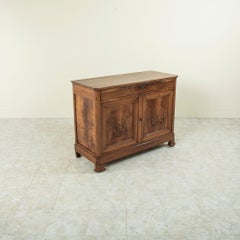 19th Century French Book Matched Walnut Louis Philippe Period Buffet, Sideboard