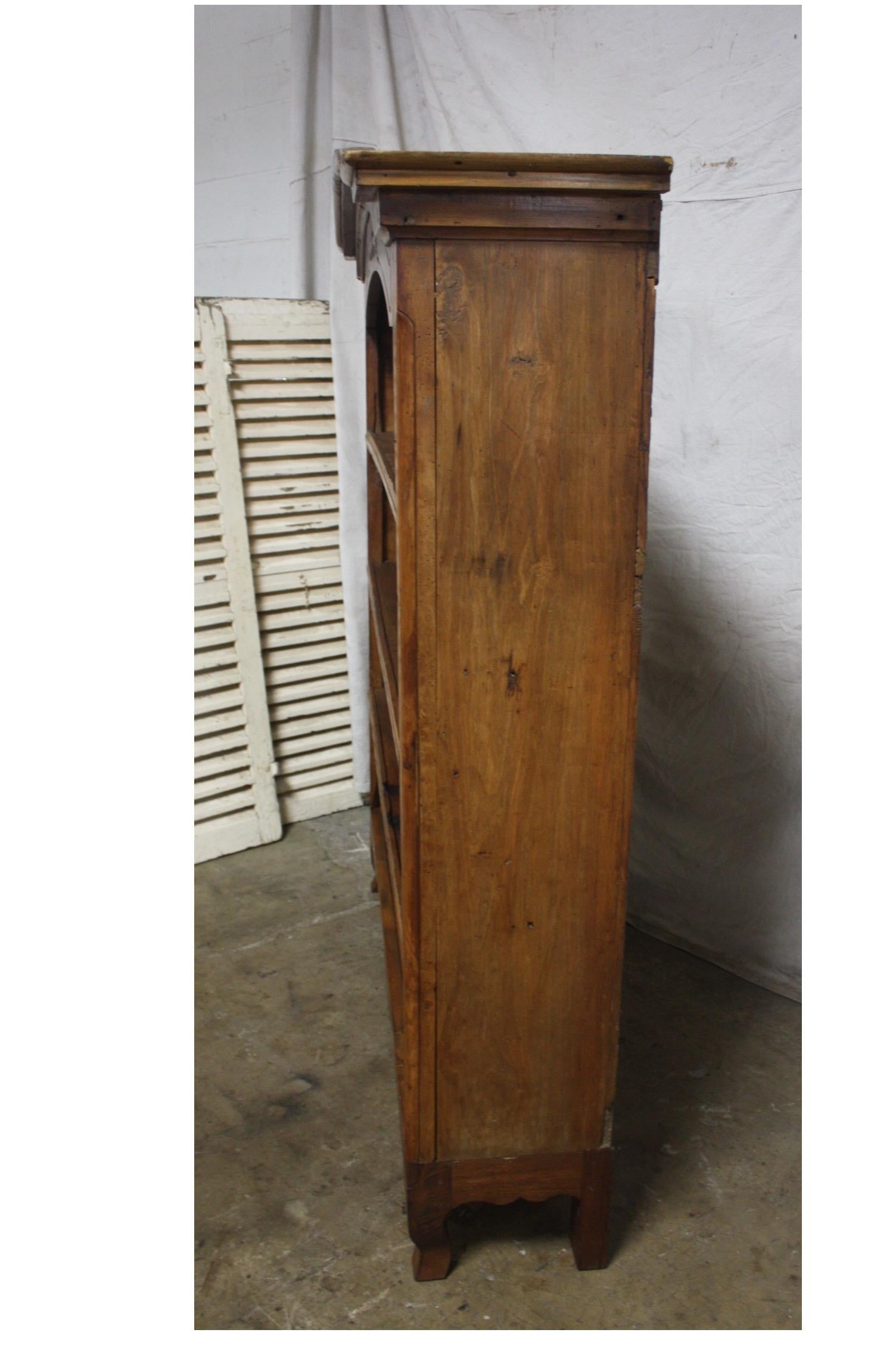 Walnut 19th Century French Bookcase 