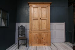 19th Century French Renaissance Revival Bookcase Cabinet Made of Pine