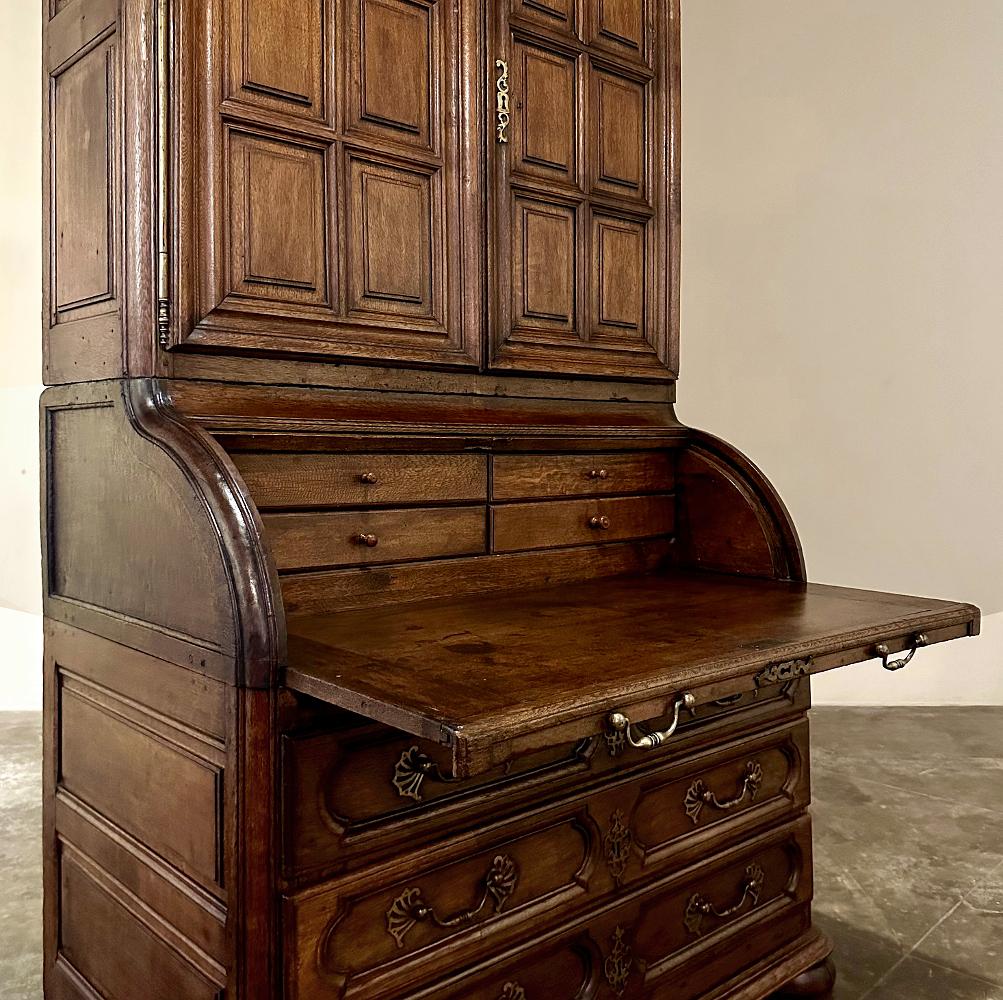 19th Century French Bookcase, Cylinder Secretary For Sale 8