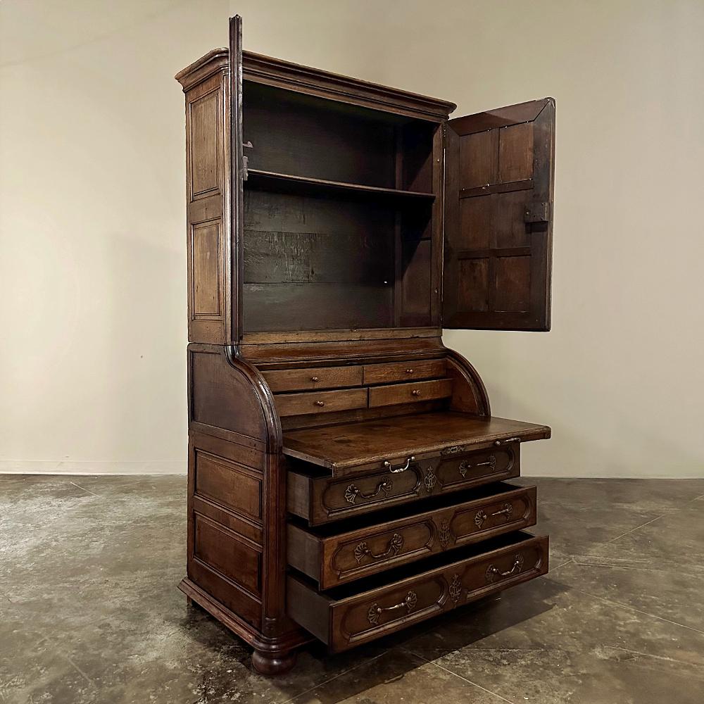 19th Century French Bookcase, Cylinder Secretary For Sale 1