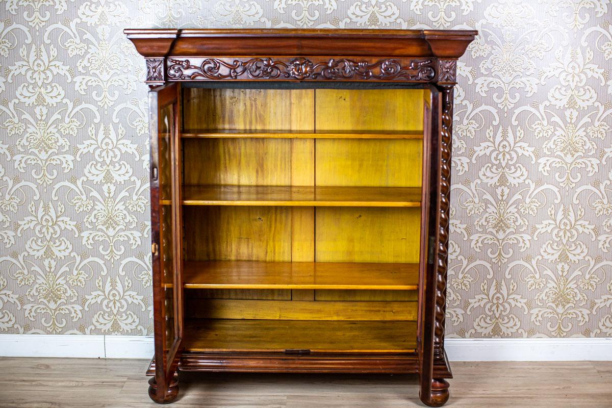 Wood 19th-Century French Bookcase-Showcase in Brown