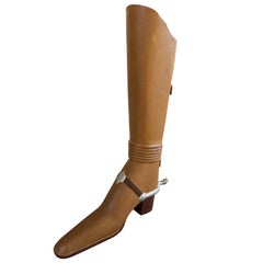 19th Century French Brown Boot Maker Store Sign, Antique Parisian Wall Decor