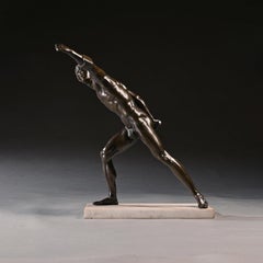 19th Century French Borghese Gladiator Bronze of Large Scale