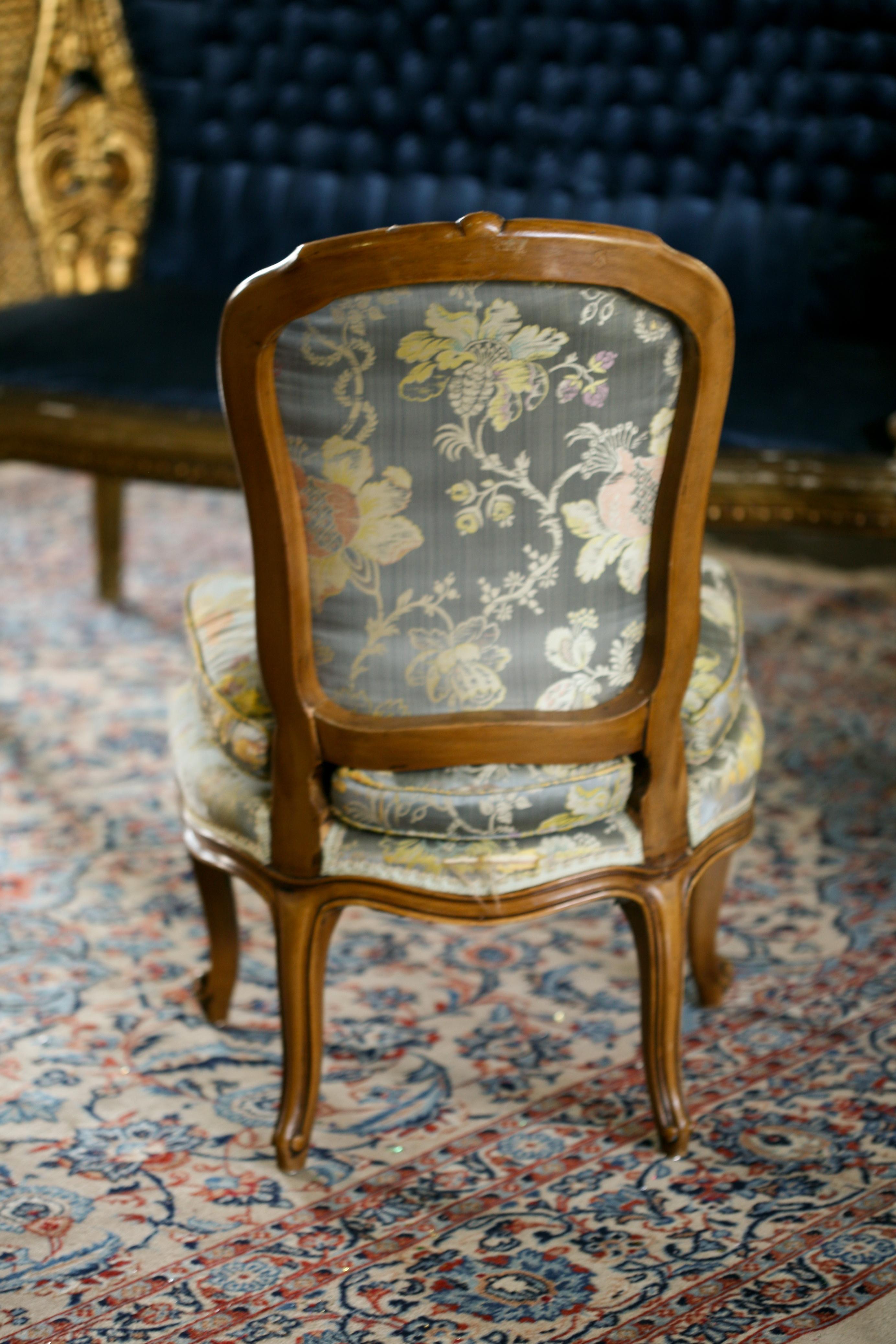 19th Century French Boudoir Chair in Louis XV Style 1