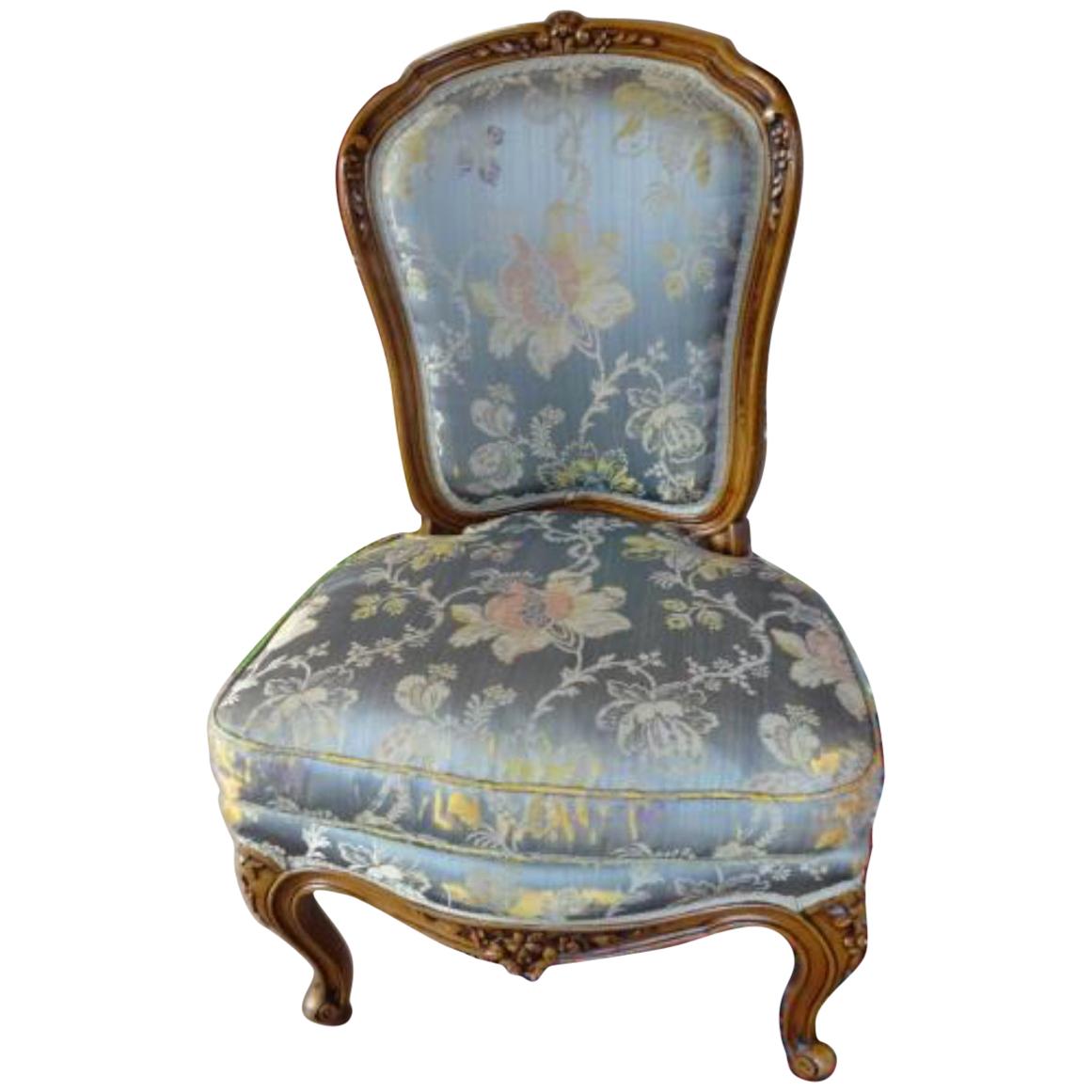 19th Century French Boudoir Chair in Louis XV Style