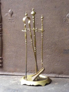 19th Century French 'Bouhon Frères' Fireplace Tools or Fire Tools