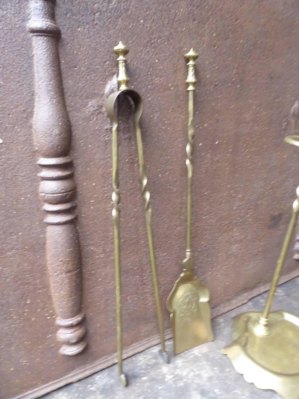 19th Century French 'Bouhon Frères' Fireplace Tools or Fire Tools 1