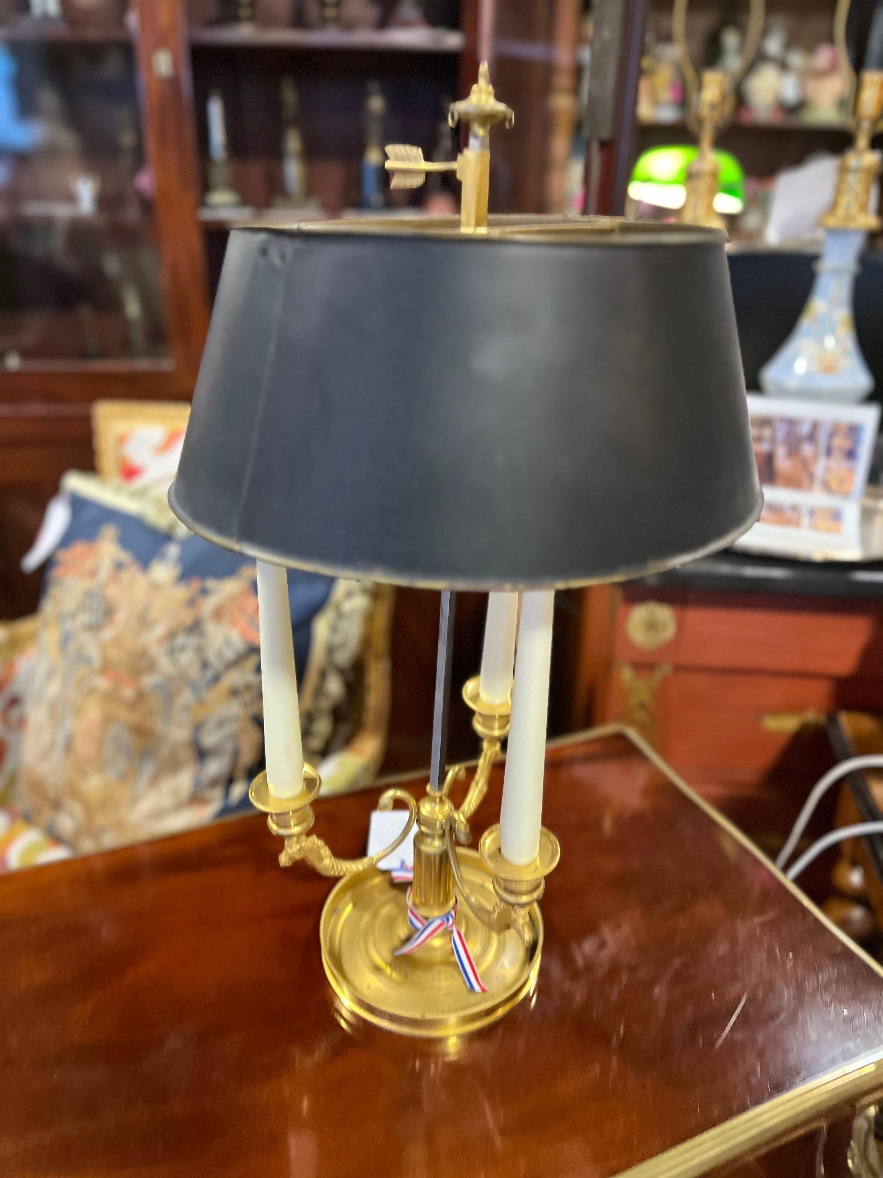 19th Century French Bouillotte Lamp In Good Condition For Sale In Scottsdale, AZ